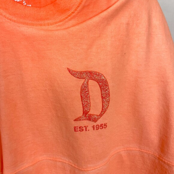 Disneyland Coral Spirit Jersey Shirt Top Ombre Glitter Ariel's Grotto Sz Small - Picture 4 of 8